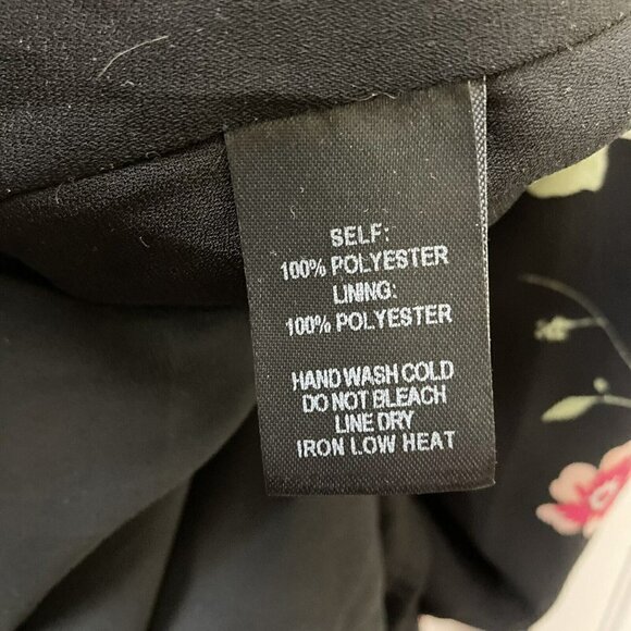 Lulus Black Floral Hi-Low Ruffle Hem Wrap Sleeveless Solid Lined Maxi Dress Sz S - Picture 10 of 12